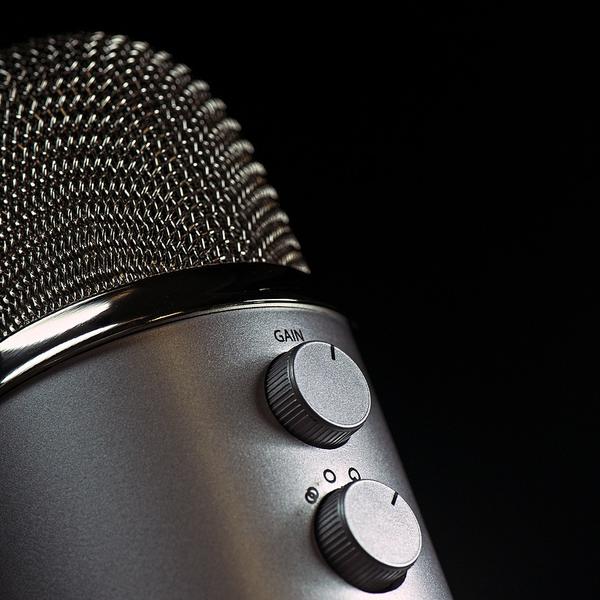 close up of a microphone